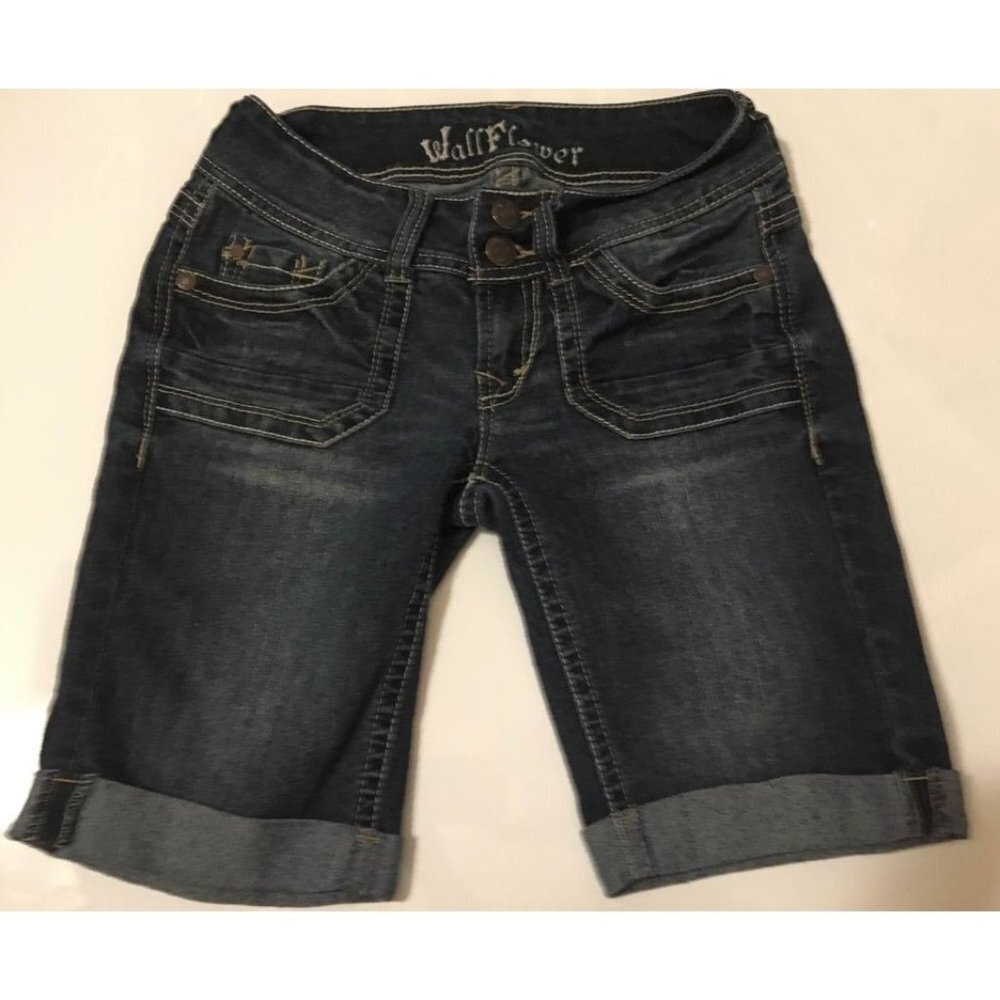 Wallflower Denim Blue Jean Shorts Size 0 Women's